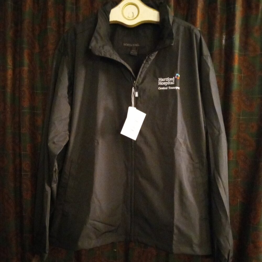 NEW North End Men's Hartford Hospital Jacket Black Windbreaker w/Tags Size 2XL